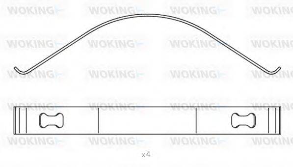 WOKING ACA855100 Комплектуючі, колодки дискового гальма