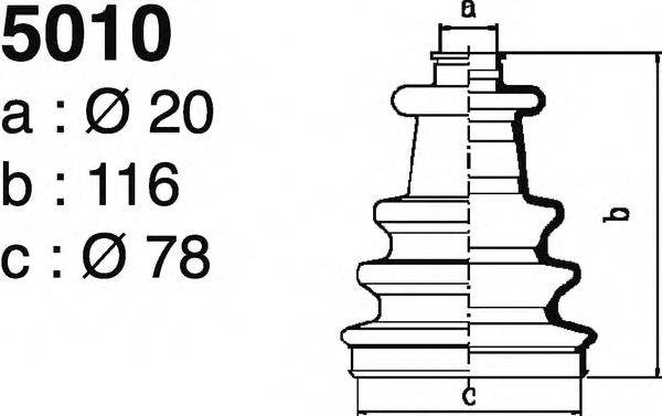 DEPA 5010 Комплект пильника, приводний вал