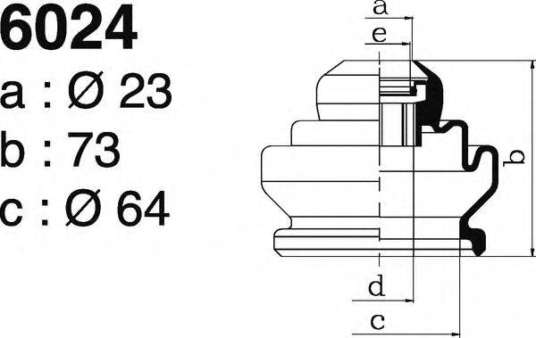 DEPA 6024 Комплект пильника, приводний вал