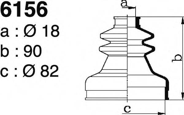 DEPA 6156 Комплект пильника, приводний вал