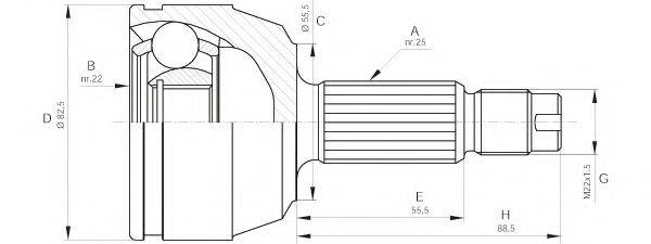 OPEN PARTS CVJ512310 Шарнірний комплект, приводний вал