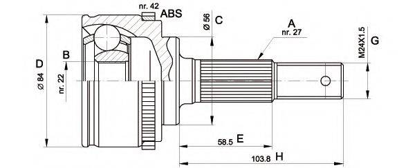 OPEN PARTS CVJ516510 Шарнірний комплект, приводний вал