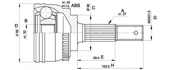 OPEN PARTS CVJ517310 Шарнірний комплект, приводний вал