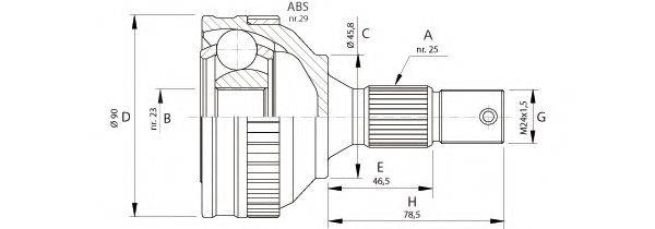 OPEN PARTS CVJ517510 Шарнірний комплект, приводний вал