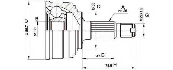 OPEN PARTS CVJ524510 Шарнірний комплект, приводний вал