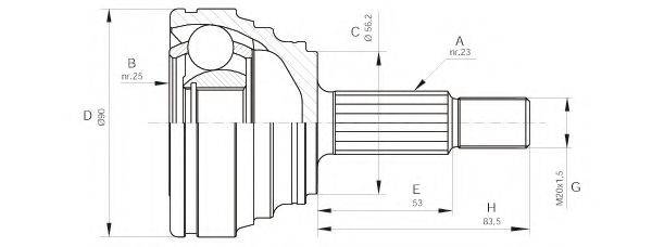 OPEN PARTS CVJ531210 Шарнірний комплект, приводний вал