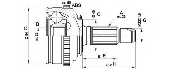 OPEN PARTS CVJ546710 Шарнірний комплект, приводний вал