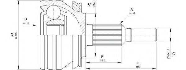 OPEN PARTS CVJ558110 Шарнірний комплект, приводний вал