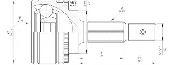 OPEN PARTS CVJ558710 Шарнірний комплект, приводний вал