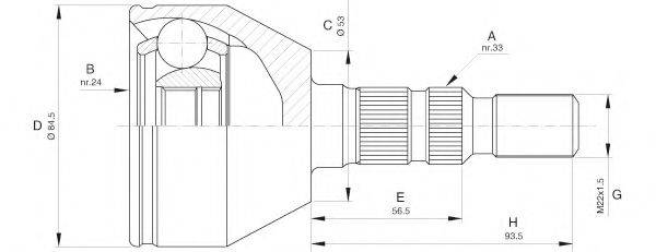 OPEN PARTS CVJ560210 Шарнірний комплект, приводний вал