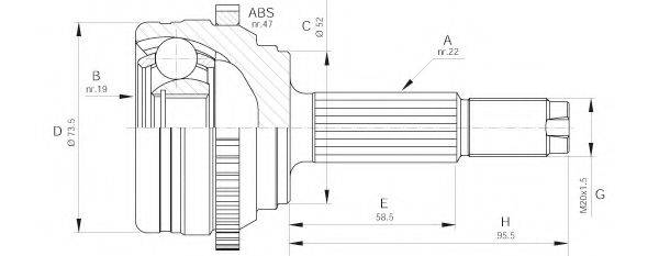 OPEN PARTS CVJ564510 Шарнірний комплект, приводний вал