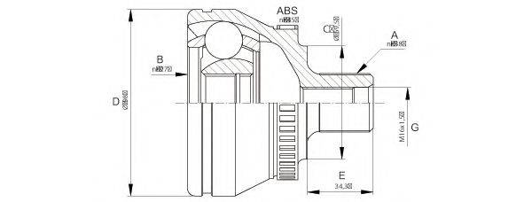 OPEN PARTS CVJ566610 Шарнірний комплект, приводний вал