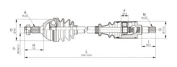 OPEN PARTS DRS604000 Приводний вал