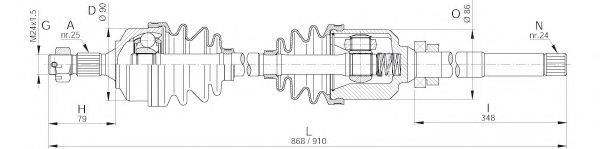 OPEN PARTS DRS624700 Приводний вал