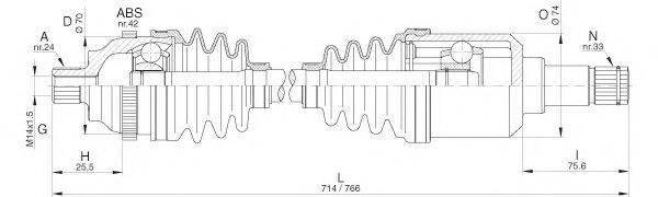 OPEN PARTS DRS629100 Приводний вал