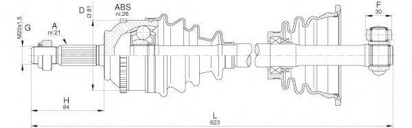 OPEN PARTS DRS629800 Приводний вал