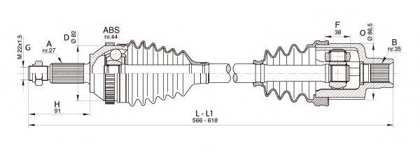 OPEN PARTS DRS632400 Приводний вал