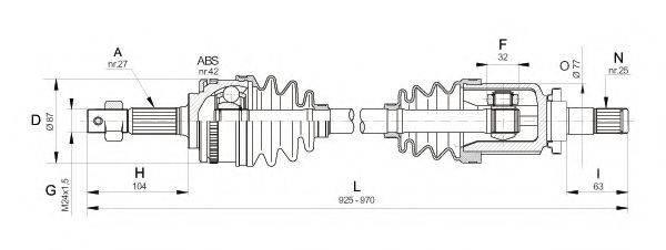 OPEN PARTS DRS632600 Приводний вал