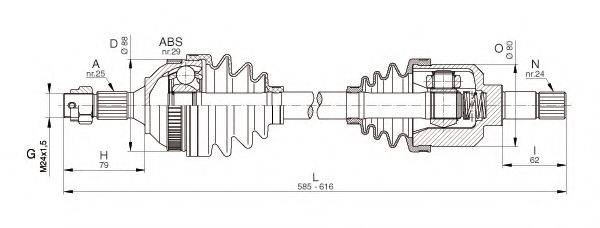 OPEN PARTS DRS633000 Приводний вал