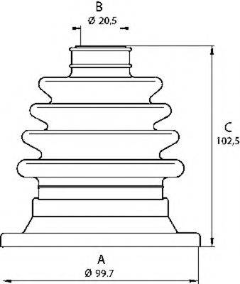 OPEN PARTS SJK700100 Комплект пильника, приводний вал