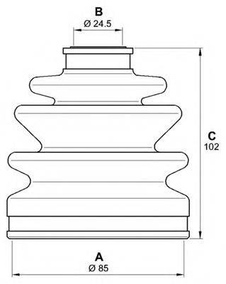 OPEN PARTS SJK702300 Комплект пильника, приводний вал