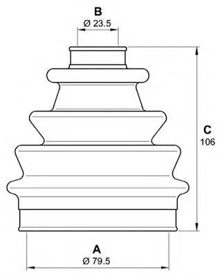 OPEN PARTS SJK704900 Комплект пильника, приводний вал