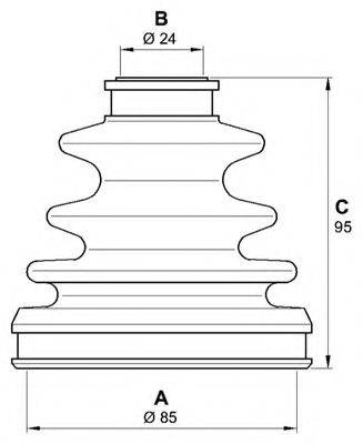 OPEN PARTS SJK712000 Комплект пильника, приводний вал