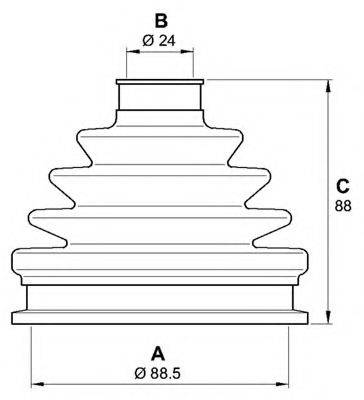 OPEN PARTS SJK713600 Комплект пильника, приводний вал