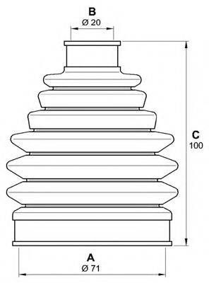 OPEN PARTS SJK714700 Комплект пильника, приводний вал