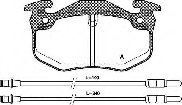 OPEN PARTS BPA014424 Комплект гальмівних колодок, дискове гальмо