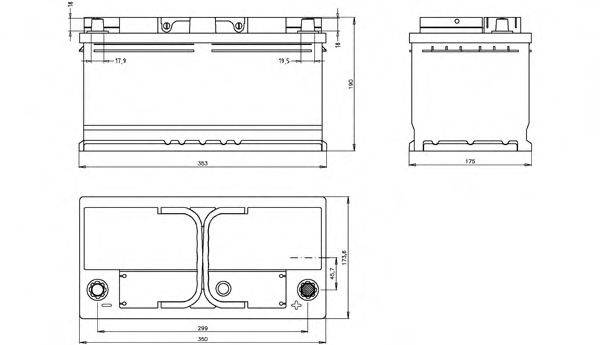 OPEN PARTS BT100L530 Стартерна акумуляторна батарея