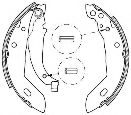 OPEN PARTS BSA203000 Комплект гальмівних колодок