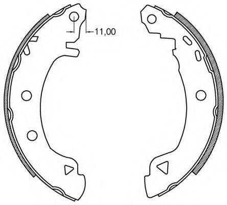 OPEN PARTS BSA209900 Комплект гальмівних колодок