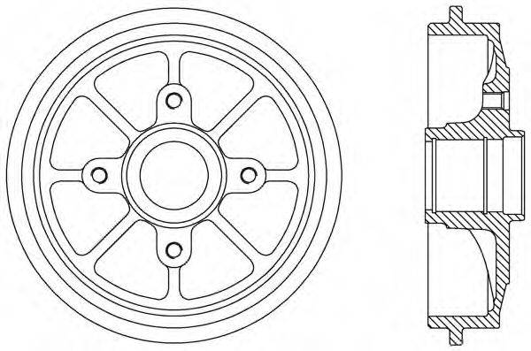 OPEN PARTS BAD907030 Гальмівний барабан
