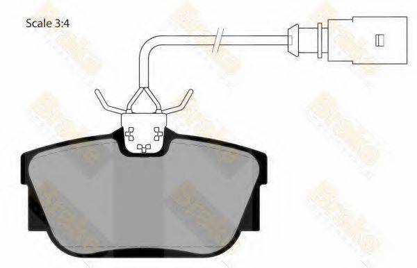 BRAKE ENGINEERING PA1470 Комплект гальмівних колодок, дискове гальмо