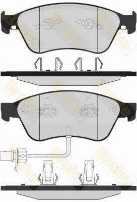 BRAKE ENGINEERING PA1621 Комплект гальмівних колодок, дискове гальмо