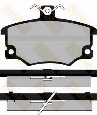 BRAKE ENGINEERING PA410 Комплект гальмівних колодок, дискове гальмо