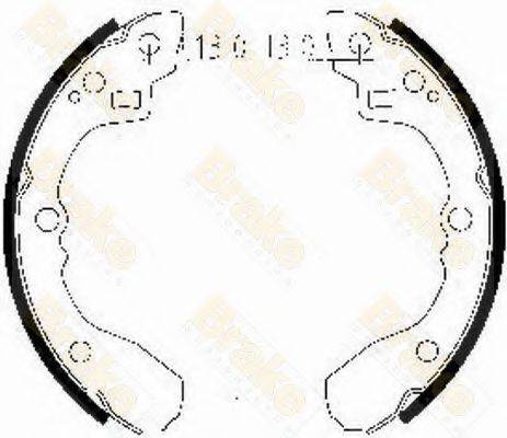 BRAKE ENGINEERING SH2471 Комплект гальмівних колодок