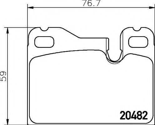 TEXTAR 2048201 Комплект гальмівних колодок, дискове гальмо