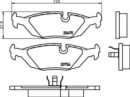 TEXTAR 2067502 Комплект гальмівних колодок, дискове гальмо