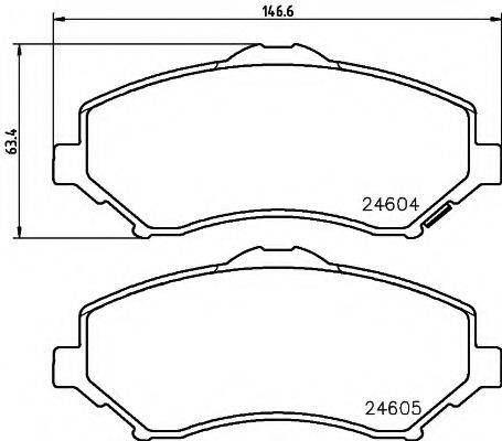 TEXTAR 2460402 Комплект гальмівних колодок, дискове гальмо