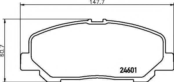 TEXTAR 2460101 Комплект гальмівних колодок, дискове гальмо