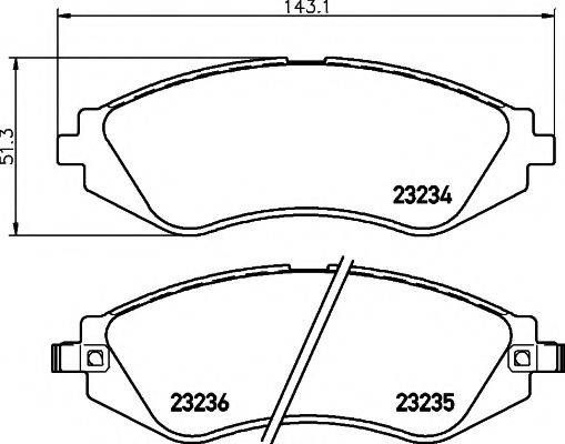 TEXTAR 2323401 Комплект гальмівних колодок, дискове гальмо