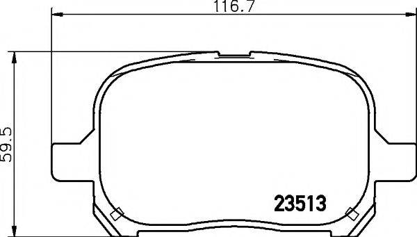 TEXTAR 2351302 Комплект гальмівних колодок, дискове гальмо