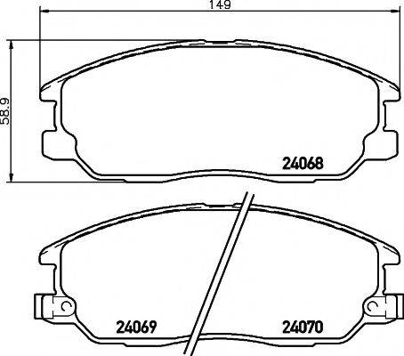 TEXTAR 2406801 Комплект гальмівних колодок, дискове гальмо