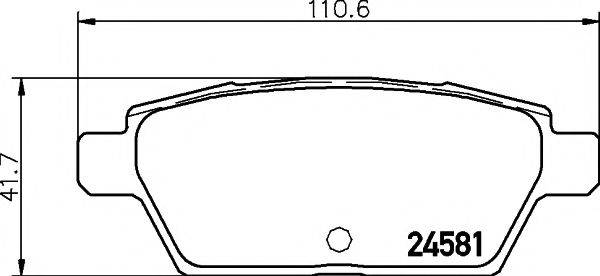 TEXTAR 2458101 Комплект гальмівних колодок, дискове гальмо