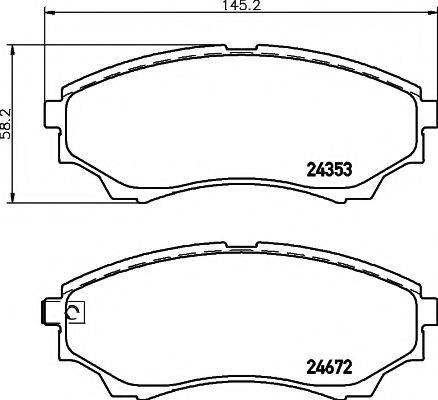 TEXTAR 2435301 Комплект гальмівних колодок, дискове гальмо