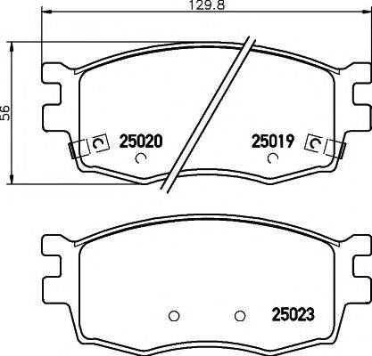 TEXTAR 2501901 Комплект гальмівних колодок, дискове гальмо