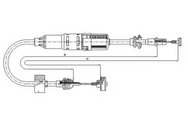 TEXTAR 58002500 Трос, управління зчепленням