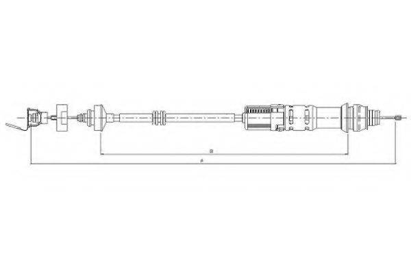 TEXTAR 58014100 Трос, управління зчепленням